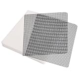 GREGICH 50 Packs 4 Inch Flower Pot Hole Mesh Pad, Plastic Mesh Screen Bonsai Bottom Planter Drainage Hole Grid Mat, Plant Succulent Pot Screens Mat Prevent Soil Loss