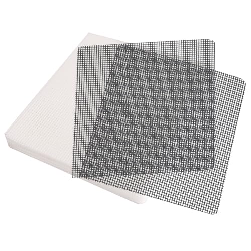 GREGICH 50 Packs 4 Inch Flower Pot Hole Mesh Pad, Plastic Mesh Screen Bonsai Bottom Planter Drainage Hole Grid Mat, Plant Succulent Pot Screens Mat Prevent Soil Loss