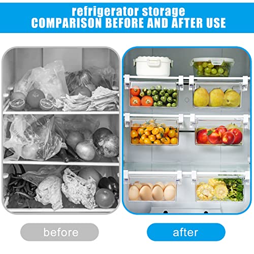 Arstpeoe 2 Pack Fridge Drawer Organizer, Refrigerator Organizer Bins,Egg Holder For Refrigerator,Fridge Organizers And Storage Clear Shelf Organizer Storage Box For Egg Fruits Vegetable #TOP3