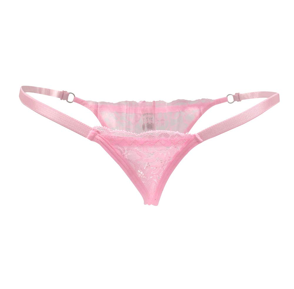 SLITHICE Women Sexy G string Panties With Adjustable Size (as1, alpha, s, l, regular, regular, Pink)
