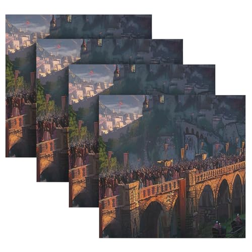 Servilletas de Tela Satinadas Castle Set x6 miniatura 5