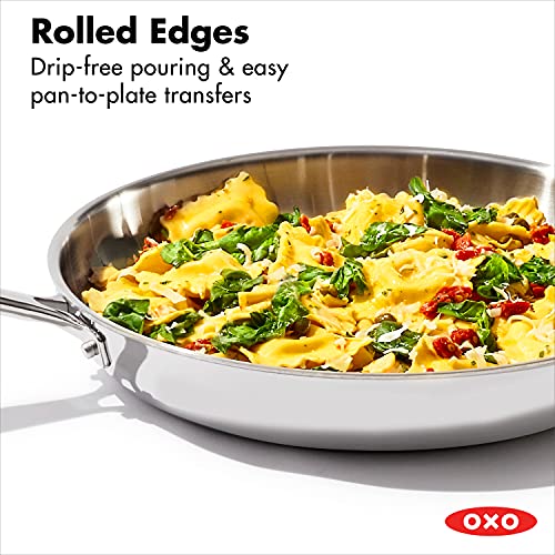 Oxo Good Grips Pro Tri Ply Stainless Steel Dishwasher Safe Nonstick Frying Pan, 8" #TOP2