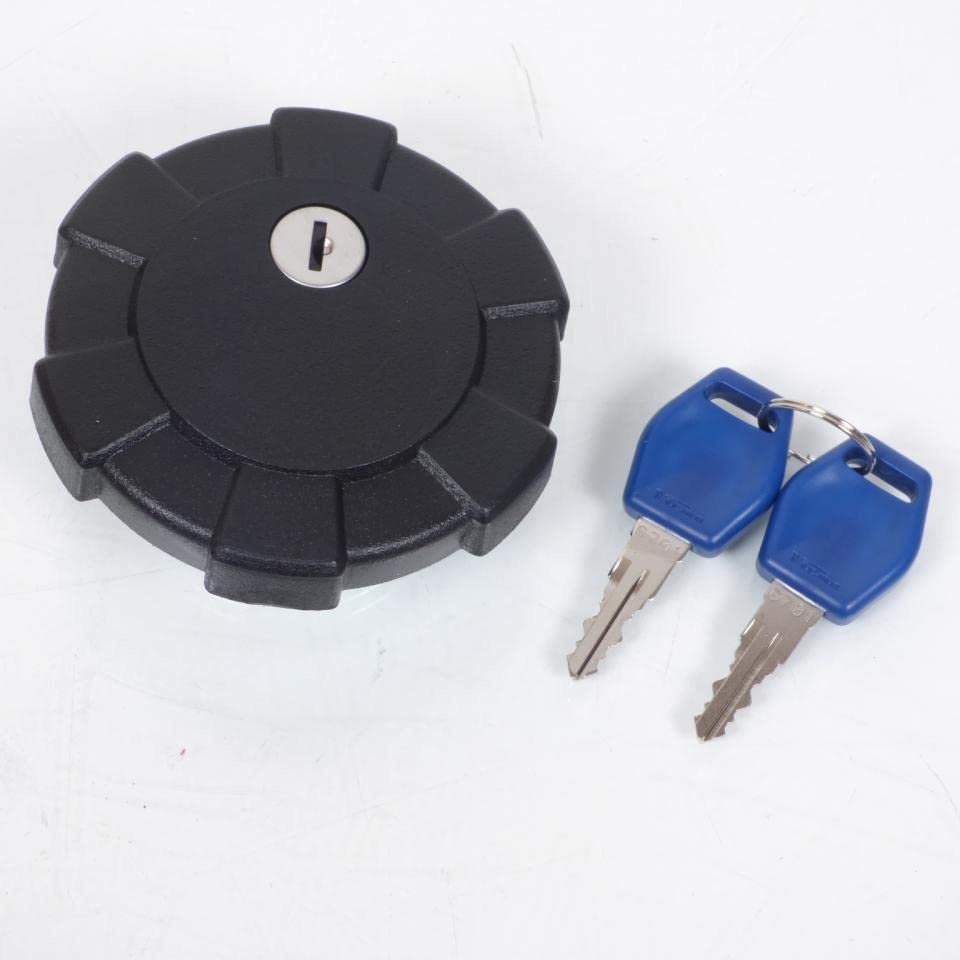 Tappo serbatoio benzina tipo originale di marca Vicma, colore nero e argento. Diametro esterno della parte che entra nello scivolo di riempimento: 59,5 mm. Attenzione: controllare bene che il modello sia identico. Venduto con due chiavi. Fornito come da foto.