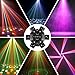 Moving Head DJ Lights, 150W RGBW LED Moving Head Lights, 6 Arms Party Light, 4 in 1 Bee-Eyes Effect Light, Red Green Starry, White & Amber Strobe, Support DMX-512 & Remote for Party Bar Disco Club DJ