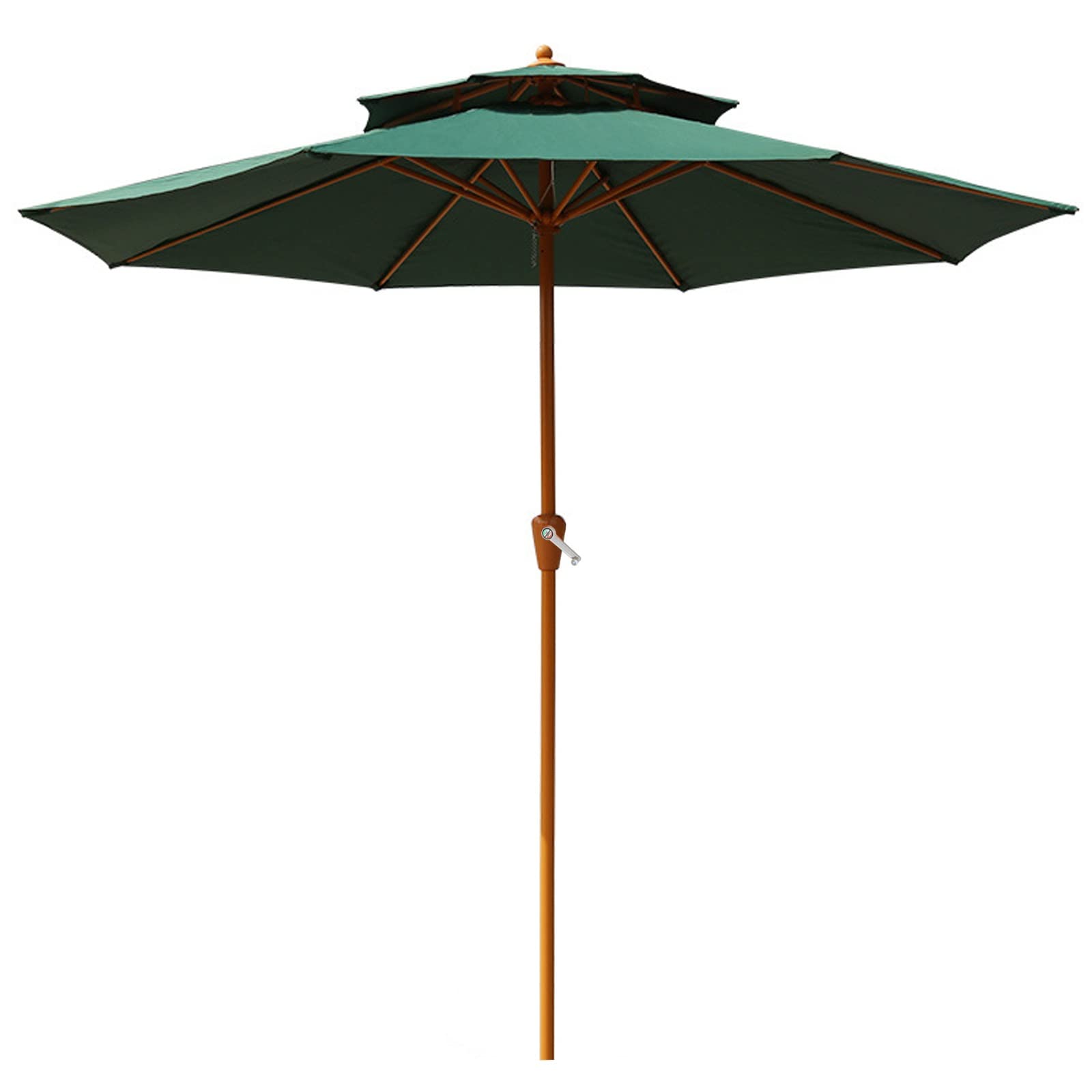 WDSOPK Garden Umbrella Parasol Sun 9Ft Outdoor with Crank Handle,Sun Protection Sturdy Ventilation,Outdoor Umbrellas for Patio,Without Base,for Beach,(Green-9FT)
