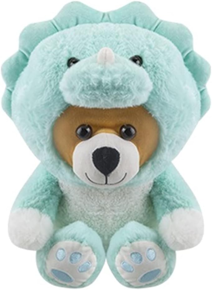 Katy CraigSoft Teddy Bear Plush Dinosaur Wearing Onesie Tricerotops (27cm)