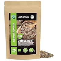 Alpi Nature Quinoa bunt BIO 500g, tricolor Mischung aus rote, weißer und schwarzer Quinoa, glutenfrei