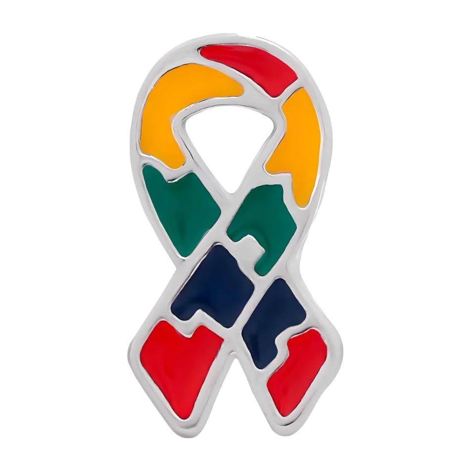 1/2/5/10/25pcs Autism Ribbon Awareness Pin - Celebrate Autism Awareness with Our Puzzle Piece Lapel Pin - Support Advocacy and Raise Awareness - Ideal Gift for Supporters and Advocates