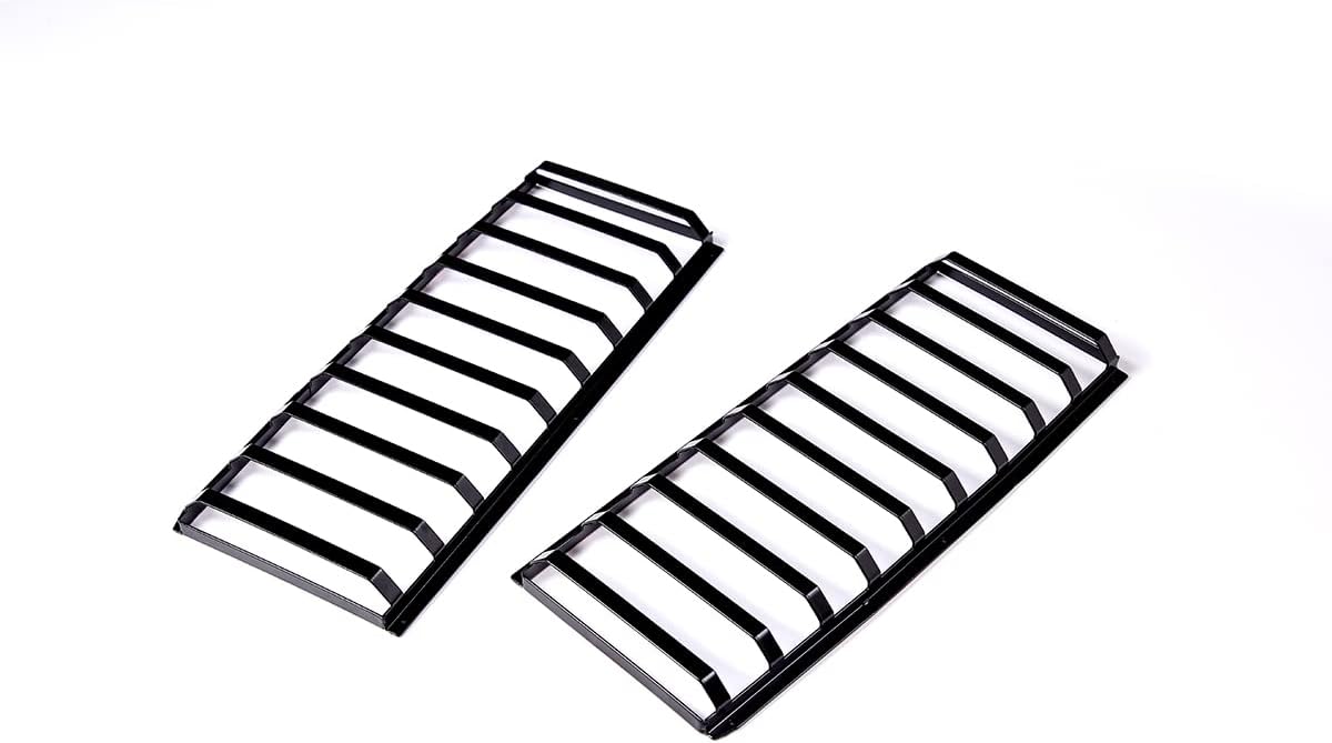 2Pcs Carbon Steel, Black, Tail Brake Light Lamp Bezels Covers Trim, Taillight Bezel Guard Trim Cover Fit for Hummer H2 2003-2009