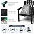 nevilywood Compact Stackable Adirondack Chairs Set of 4, 26.3" Wide HDPE Outdoor Patio Chairs - Durable, Space-Saving Design for Porch, Lawn or Garden, Black