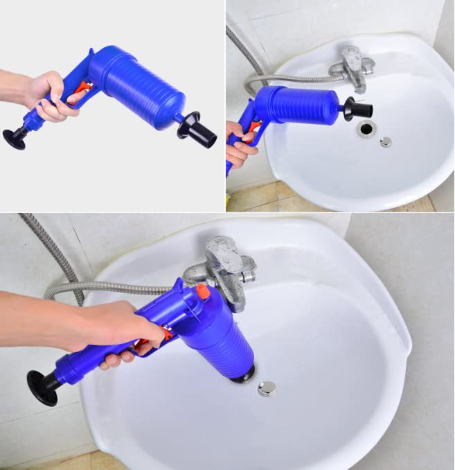 Sturalavandini Manuale Ad Aria Compressa - 4 Ventose Per WC, Lavandino, Doccia - Foto 3