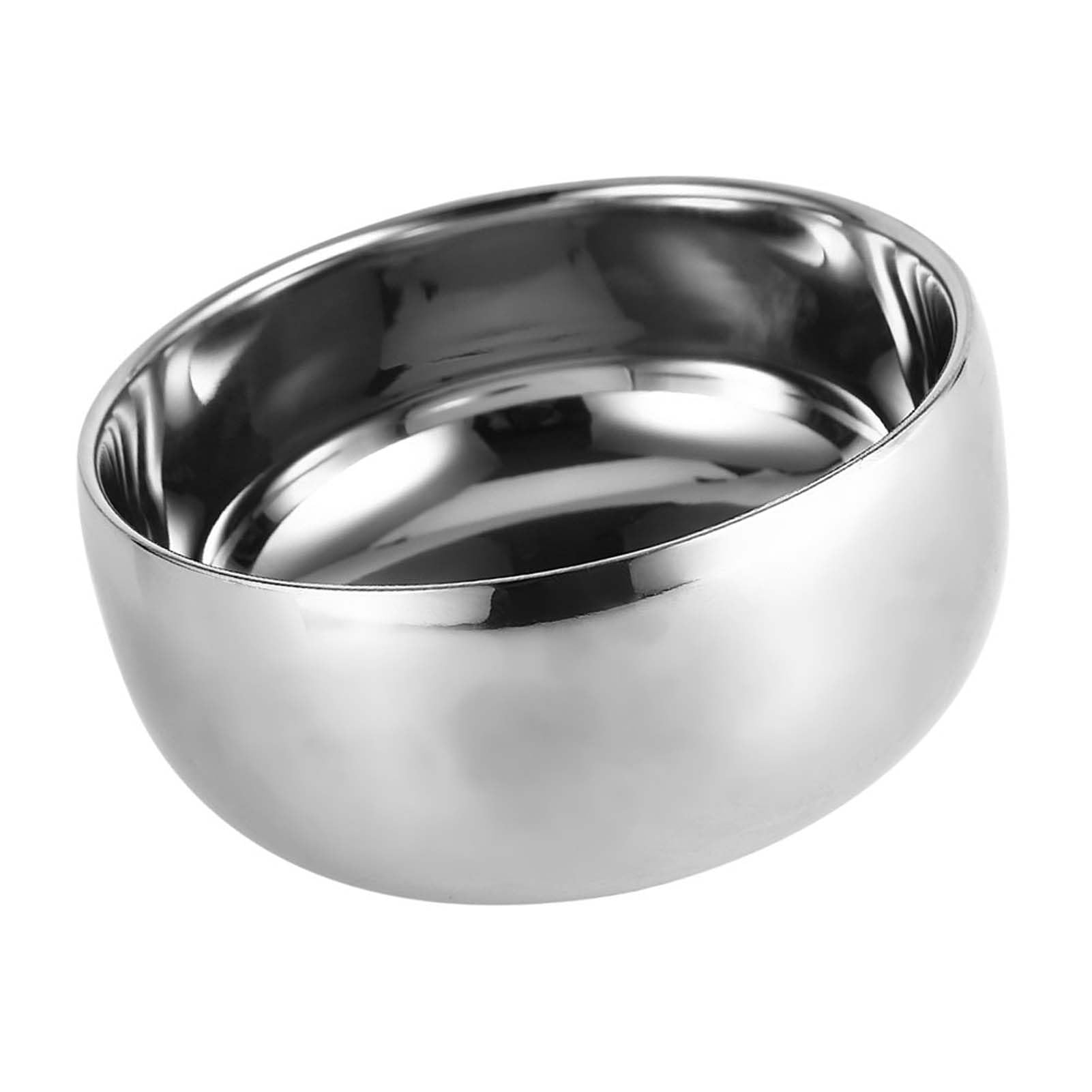 Cryfokt Shaving Soap Bowl, Men Wet Shaving Soap Mug, Silver Metal Shaving Mug Bowl with Lid and Anti Skid Bottom, Face Cleaning Shave Tool for Wet Shave