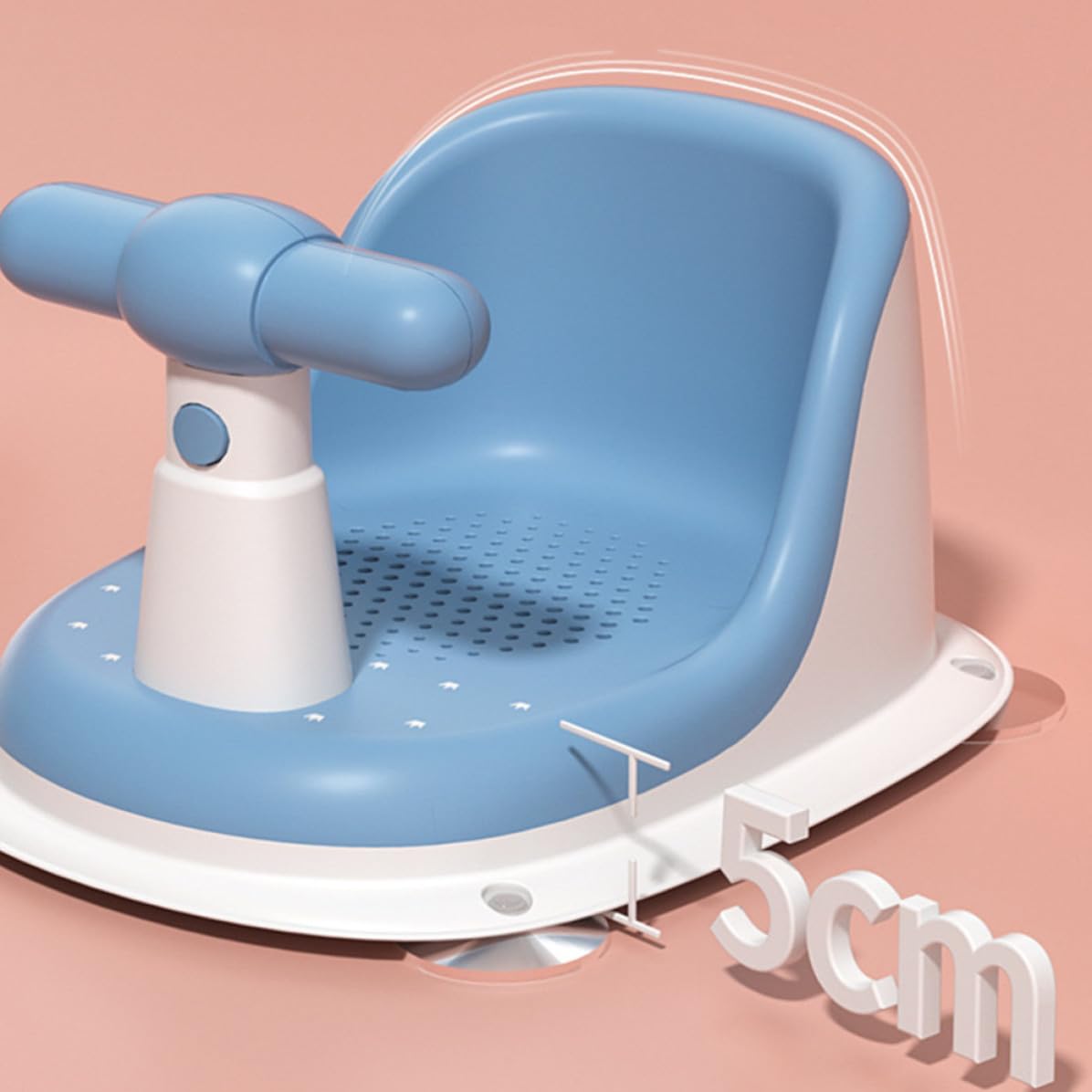 Asiento de Baño Estable de PP Azul para Bebés Recién Nacidos