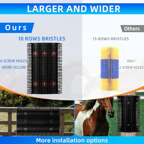 Brosse à gratter pour cheval au pré : le bien-être au quotidien
