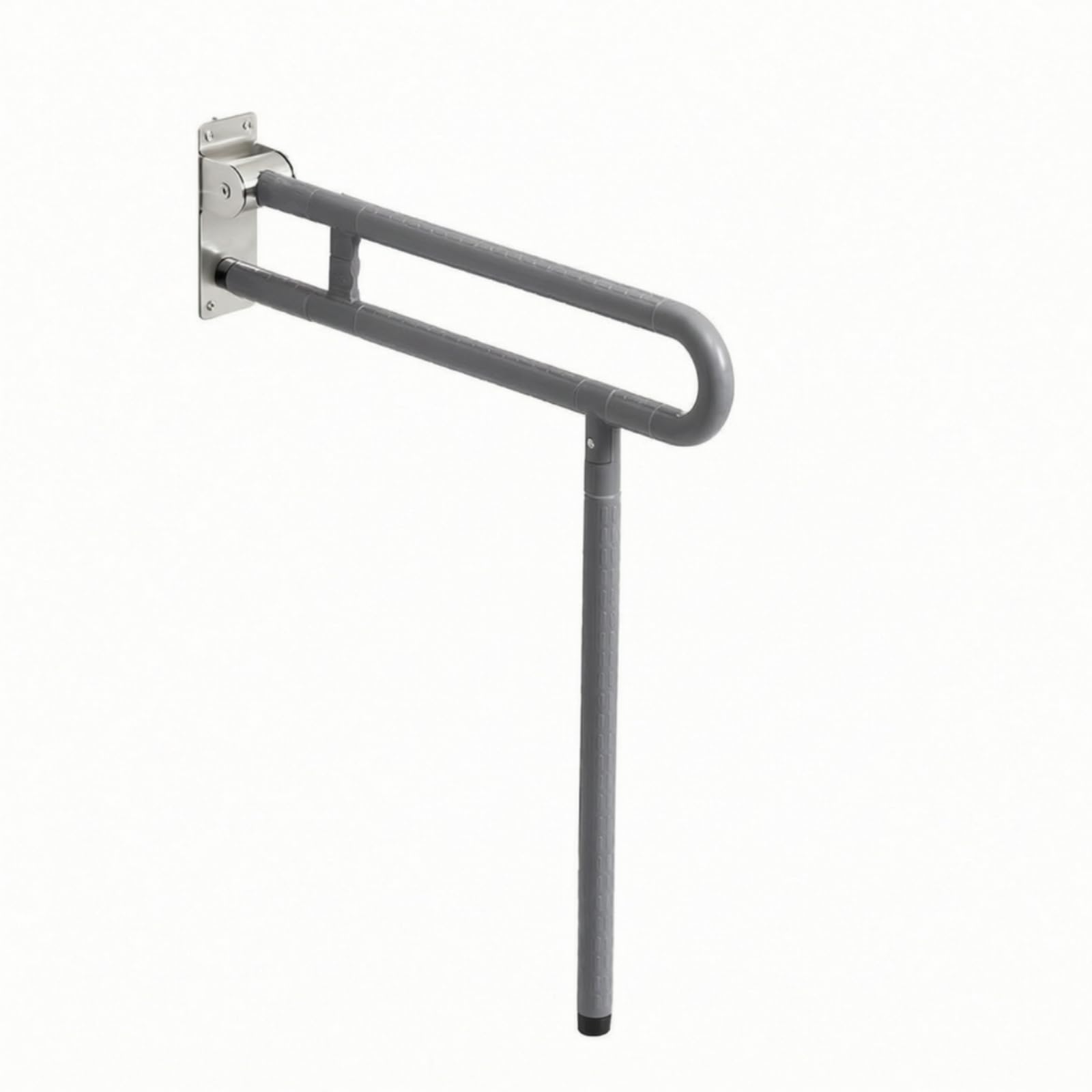 Maniglione Pieghevole Ergonomico, Grigio, Grigio, 700mm - Con Gamba