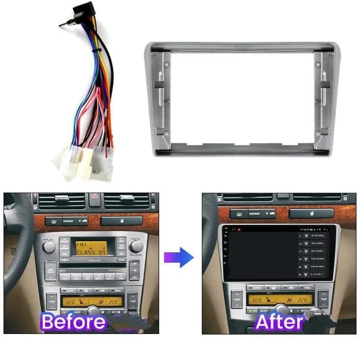 に適合する アベンシス T25 2003-2008 9インチ カーラジオフェイシアフレームアダプター ステレオダッシュボードキット ラジオフェイシアフレーム  カーラジオフェイシアパネル ステレオフレームプレートアダプター ダッシュ取り付けベゼルトリム に適合する ラジオ ... ラジオフェイシアフレーム に適合する アベンシス T25 2 II 2002-2008 カーラジオフェイシアパネル ステレオフレーム