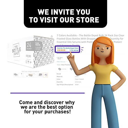 The Bottle Depot - 𝟳 𝗖𝗼𝗹𝗼𝗿𝘀 𝗔𝘃𝗮𝗶𝗹𝗮𝗯𝗹𝗲 - 72 Pack - 1 Oz Glass Bottle With Dropper - Black Frosted - 20-400 Neck Finish - Boston Round Bottles - Uv Rays Protection #TOP6