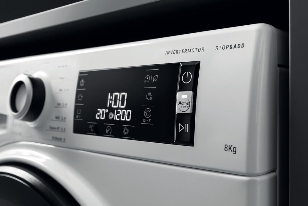 Bauknecht - WM Sense 824 PS Frontlader-Waschmaschine - Bis 8 kg - Active Care, Color+, Steam Hygiene, Antivirus, Fleckentfernung ab 40° - Freistehend - Energieklasse A - 85 x 60,5 x 59,5 cm - Weiss