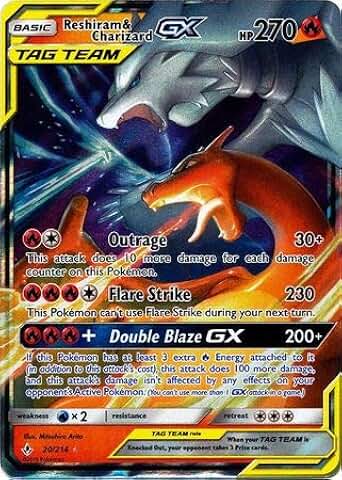 Amazon.it: pokemon reshiram e charizard gx