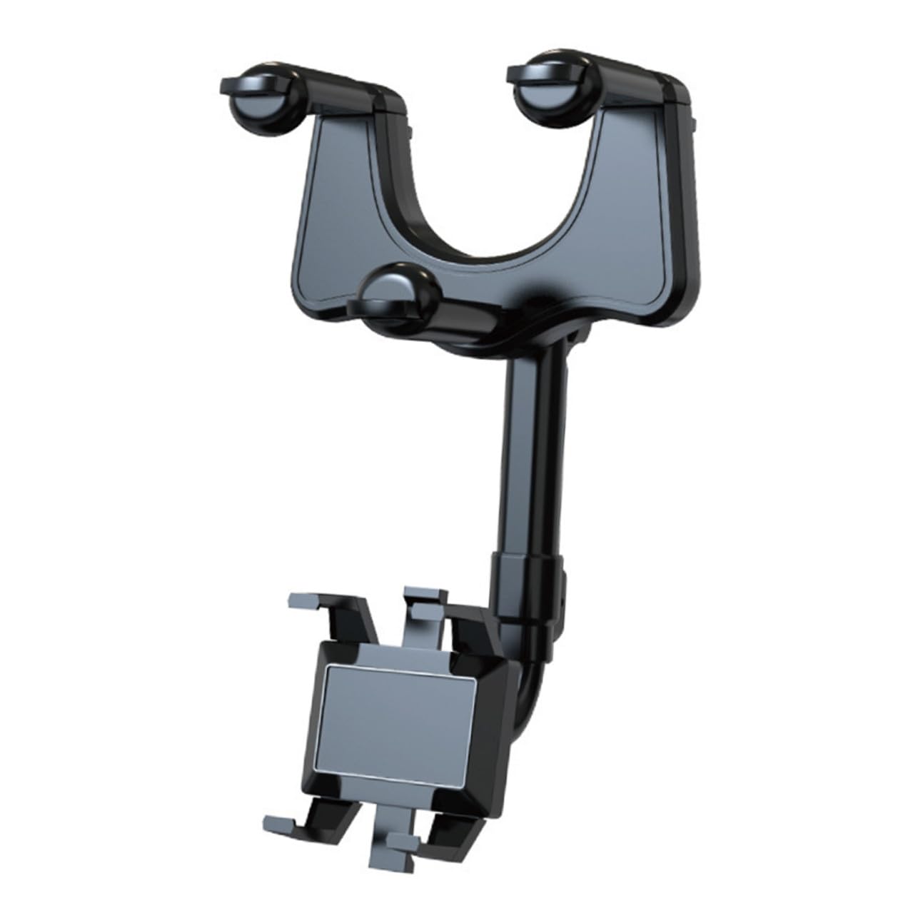 Homoyoyo Supporto Cellulare Auto Rotante in Abs Nero Antiscivolo per Cruscotto e Specchietto Retrovisore, la Guida e Veicolo