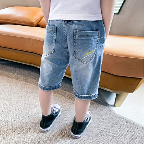 Summer Kids Baby Boys Elastic Waist Jeans Denim Shorts Pants Children Boy Casual Pants Bottoms4