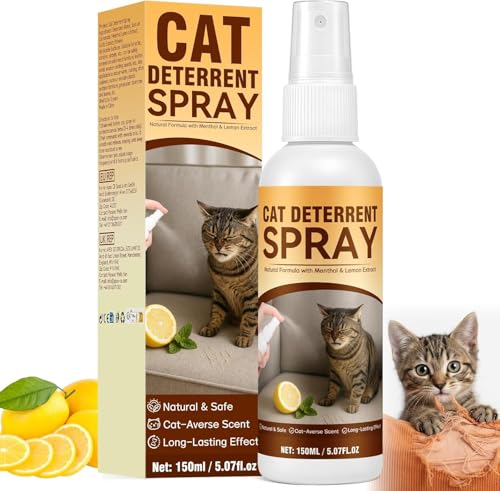 Damaile EU Cat Repellent Spray Cat Deterrent Spray Indoor 150ml Natural and Effective Anti Scratch Cats Sprays for Outdoor Protect Sofas Rugs Furniture from Scratching Chewing or Marking