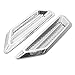 uxcell 2Pcs Chrome Adhesive Car Side Fender Vent Air Flow Decoration Sticker 17 x 4.5cm