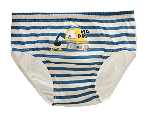 CHUNG Toddlers Little Boys 2-9Y Cotton Briefs Underwear Pack of 5/6 Car Dinosaur4