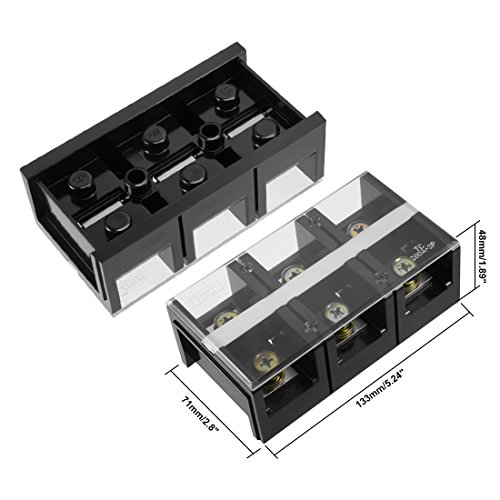 Terminal block 600V 200A double rangée à 3 positions pour câble - 4