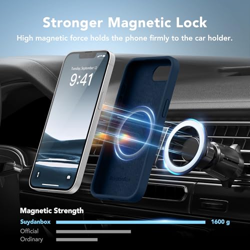Image of Magnetic for iPhone 17e /iPhone 16e Case, Compatible with MagSafe, [Soft Anti-Scratch Microfiber Lining] Slim Silicone Shockproof Protective Phone Case for iPhone 17e /16e 6.1 inch, Cobalt Blue