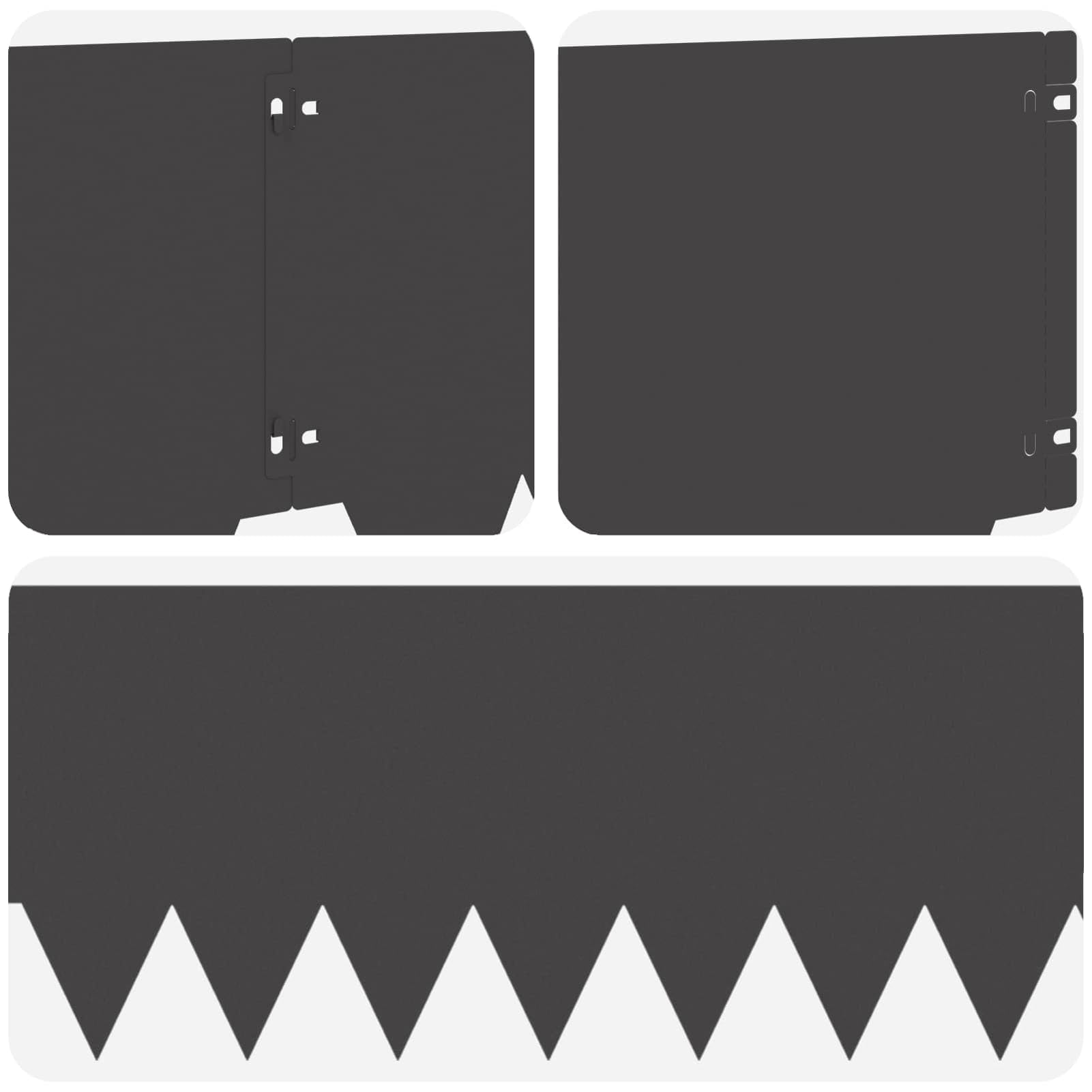 Flexibel Raseneinfassung 10 STK. 103 x 30 cm Metall Schwarz | Pulverbeschichteter Stahl, Wetterfest & Rostfrei, Stecksystem ohne Werkzeug, für Gerade & Kurvige Beete Blumenbeet Weg Hof