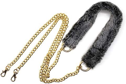 Amazon ネックストラップ ファー チェーン グレー シンプル ゴールド キラキラ かわいい おしゃれ 首掛け 斜め掛け ショルダー ロング スマホ カメラ 社員証 名札 Idカード スマホアクセサリー スマホグッズ スマートフォン デジカメなどの落下防止に Sslink