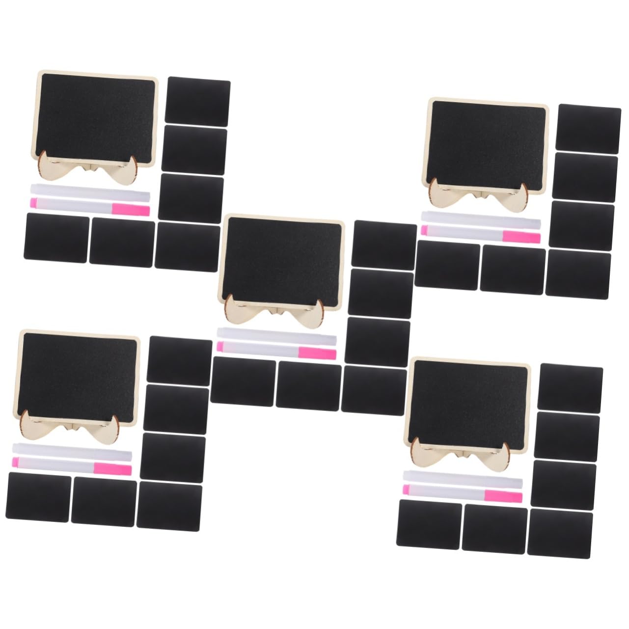 DOITOOL 5 Juegos Mini Pizarra Soporte Tablero Reutilizable Mensajes Decoración de Escritorio Fiestas Bodas