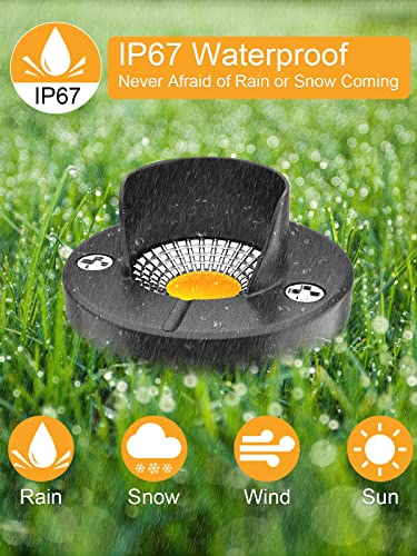 Zuckeo 10Pack 10W Landscape Led Well Lights, Anti Glare Inground Lights, Outdoor Low Voltage Landscape Lights With Connector, Ip67 Waterproof, 12V-24V Aluminum Warm White Light For Yard Path Garden #TOP2