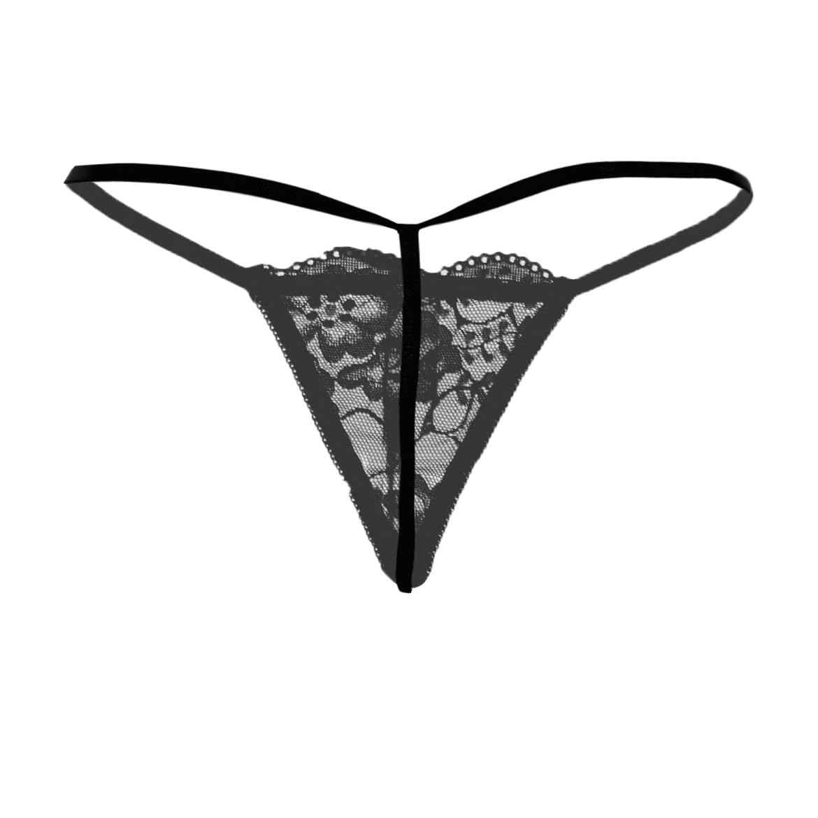 myza Women's Sexy Polyester Spandex G String Panty Black (Pack of 2) Small - Large-picture-21