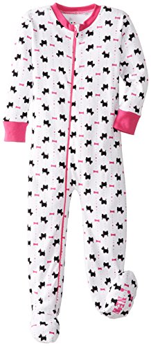 Little Girls' Zippered Organic Footie Scotties and Bows2