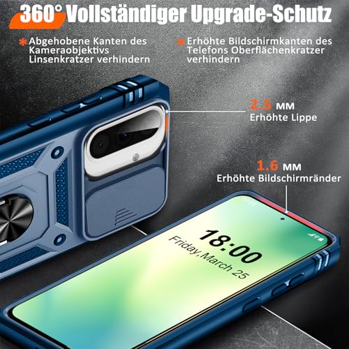 Coque Samsung Galaxy A56 5G anti-chute protège objectif bleu
