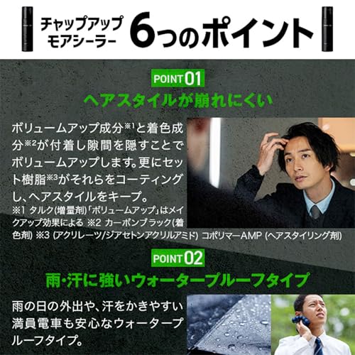 チャップアップ 増毛スプレー モアシーラー ブラック