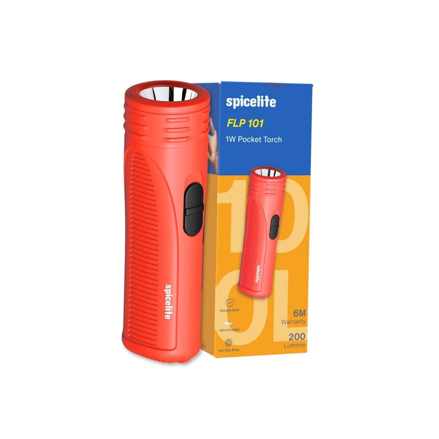gp spicelite Spicelite FLP 101 LED Torch | 1W LED | 6 Hours Runtime | USB-C Rechargeable | Dual Light Mode | Multicolour-picture-23