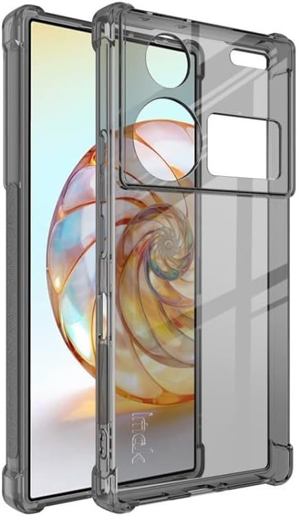 Gruattreay Case Compatible with ZTE Nubia Z60 Ultra, Airbag Drop Fall Protection Case Soft TPU Clear Protector Case for Nubia Z60 Ultra (Transparent Black)