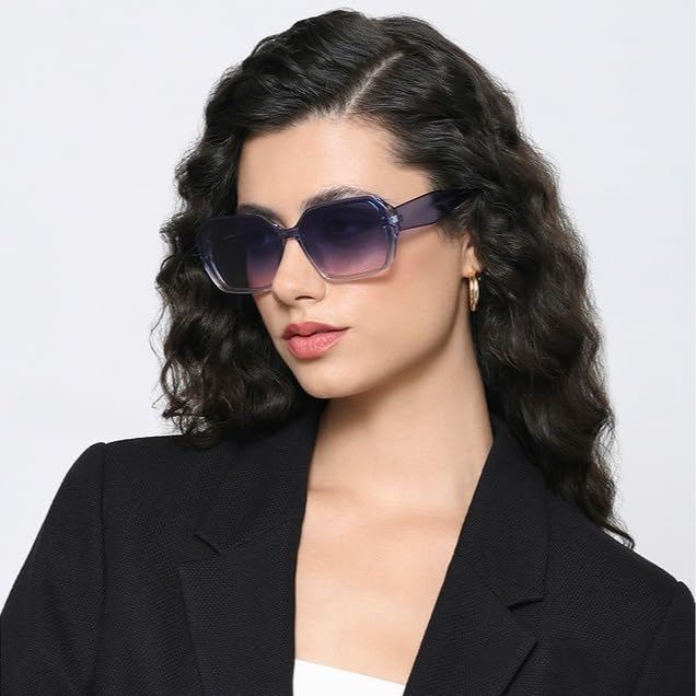 Image of Vincent Chase By Lenskart | Full Rim Hexagonal | STARDUST | Polarized and 100% UV Protected | For Women | Large | VC S16907