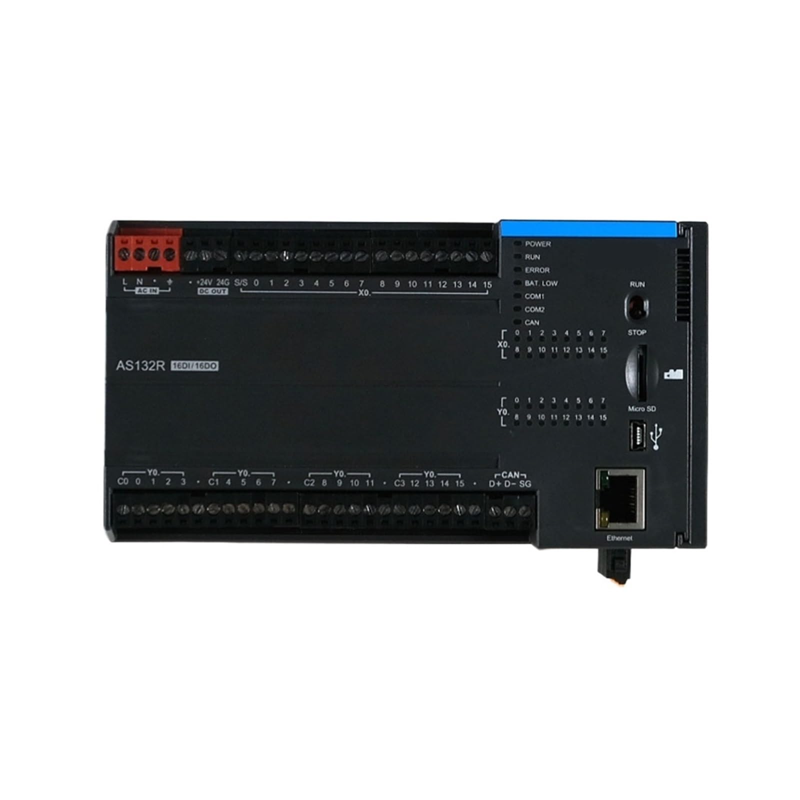 Contrôleur programmable AS132R-A automate CANopen Ethernet RS485 pour industrie