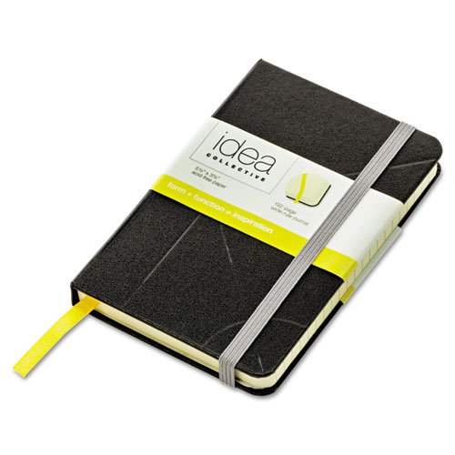 Journal Idée Collective noir 96 feuilles reliées 14x9cm à couverture rigide