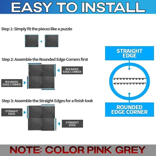 Image of 1 Inch /25mm Gym Floor mat Rubber for Heavy Workout Puzzle Floor mat for Home Exercise, Gym Equipment mat Interlocking Eva Foam Flooring Rubber Tiles Yoga, Kids Gym Mats for Floor