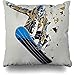 358 Poszewka na poduszkę 45 x 45 miękki salon poszewka na poduszkę deska niebieska zima snowboardzista grafika szlak snowboard sport rekreacja atletyczny kask skok poduszka poszewka na poduszkę na jesień wystrój domu