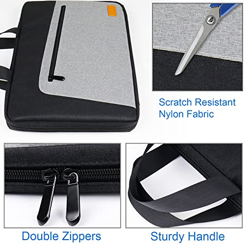 Image of Laptop Sleeve, Slim Durable Notebook Computer Protection Case Business Briefcase Handle Bag Compatible with 14 15 15.4 inch MacBook Pro HP Dell Acer Asus Chromebook, Black /Grey