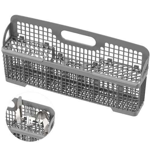 UPGRADED 8531233 WP8562043 Dishwasher Silverware Basket Replacement Fits For Kitchenaid Kenmore Whirlpool Dishwasher Utensil Basket Parts KDFE104HPS0 KDTE334GPS0 Universal Dishwasher Cutlery Basket
