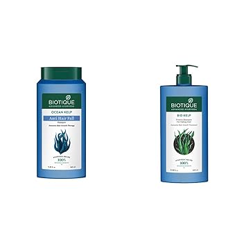 Biotique Bio Kelp Protein Shampoo for Falling Hair Intensive Hair Regrowth Treatment, 340ml And Biotique Bio Kelp Protein Shampoo for Falling Hair Intensive Hair Regrowth Treatment, 650ml