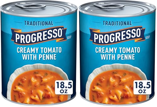 Image of Progresso Traditional Creamy Tomato with Penne Soup 18.5 oz Pull-Top Can (Pack of 2)