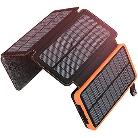 ADDTOP 25000mAh Solar Power Bank with 4 Panels Cover